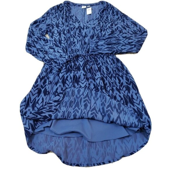 GAP ~Woman Size XS~ Purple/Blue Long Sleeve Fit & Flare Mini Dress NWT $69.95 - Picture 6 of 12